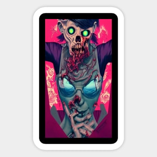 Zombie Punk Dead Quote Halloween Sticker